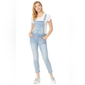 Wallflower Stretch Light Blue Wash Skinny Jean Overall Size L